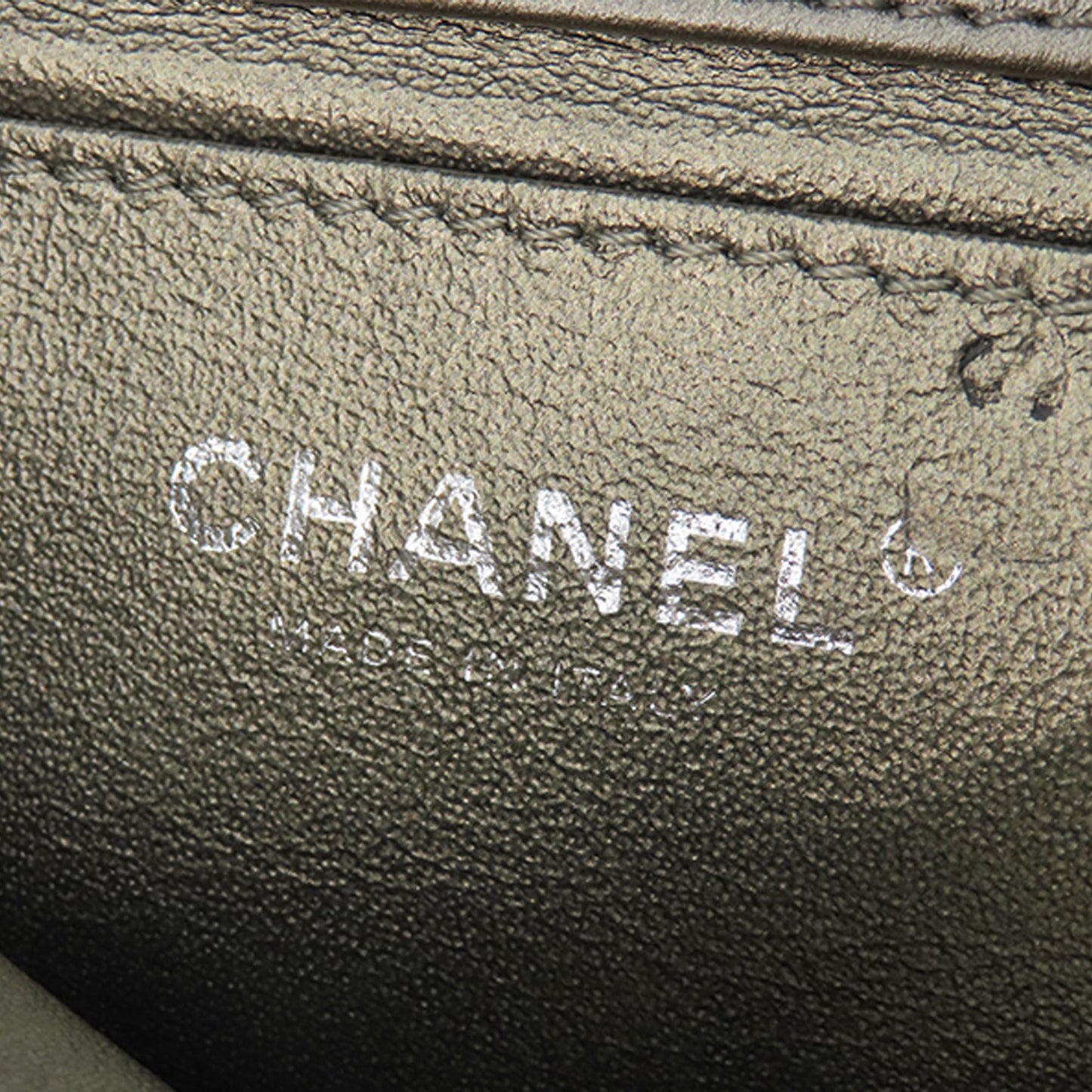 Chanel Small Chevron Calfskin Embellished Data Center Envelope Flap