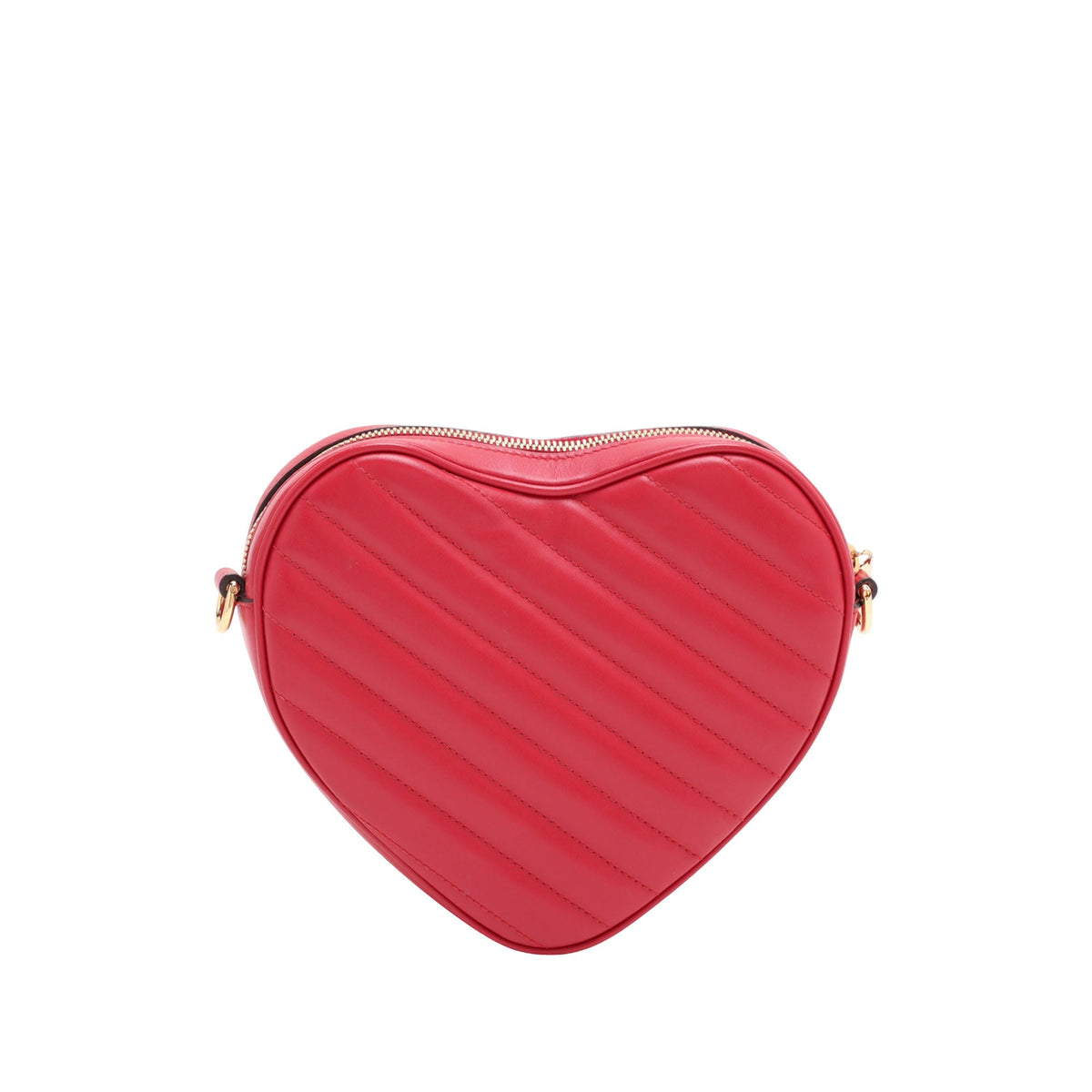 Gucci Mini Matelasse Diagonal Calfskin Interlocking G Heart Crossbody