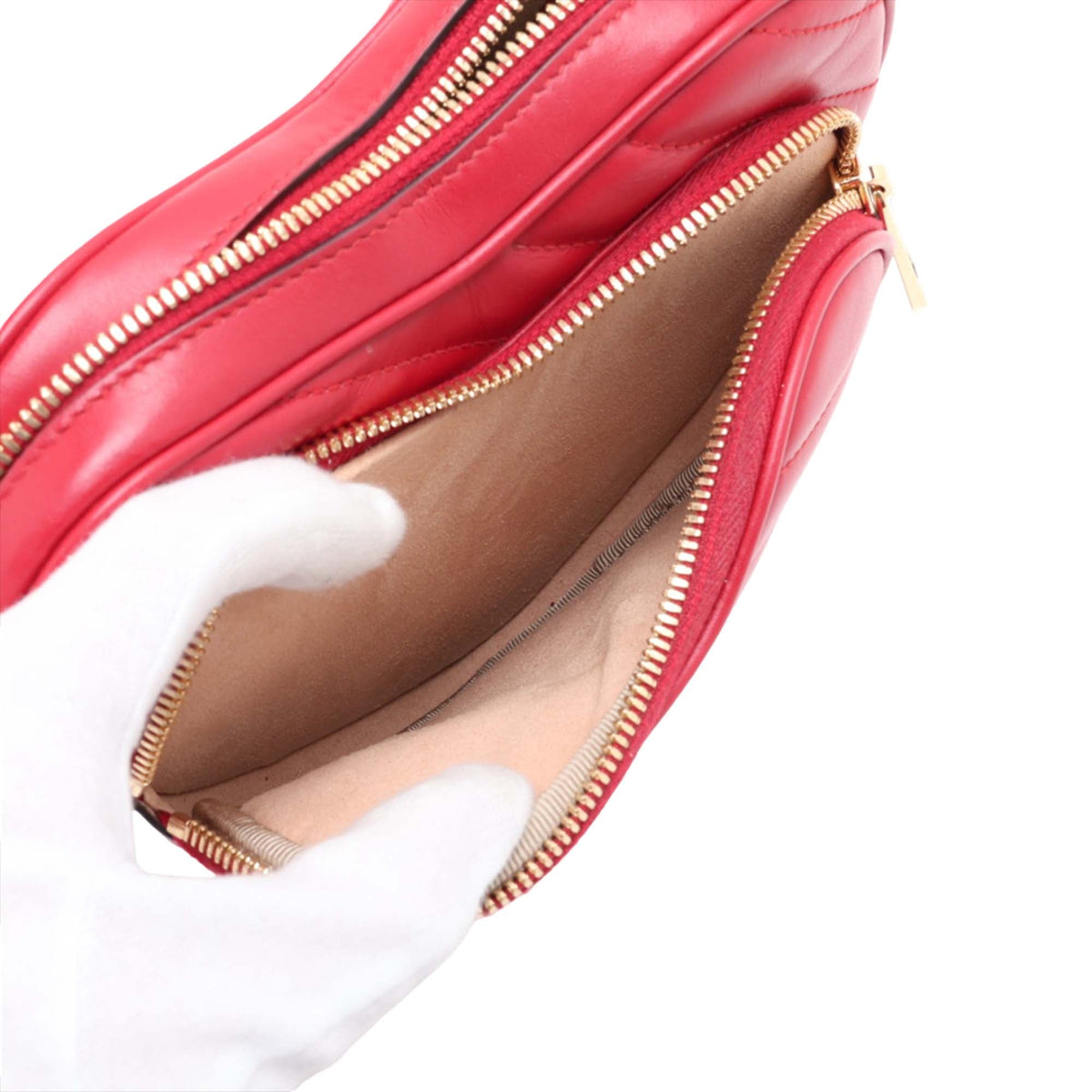 Gucci Mini Matelasse Diagonal Calfskin Interlocking G Heart Crossbody