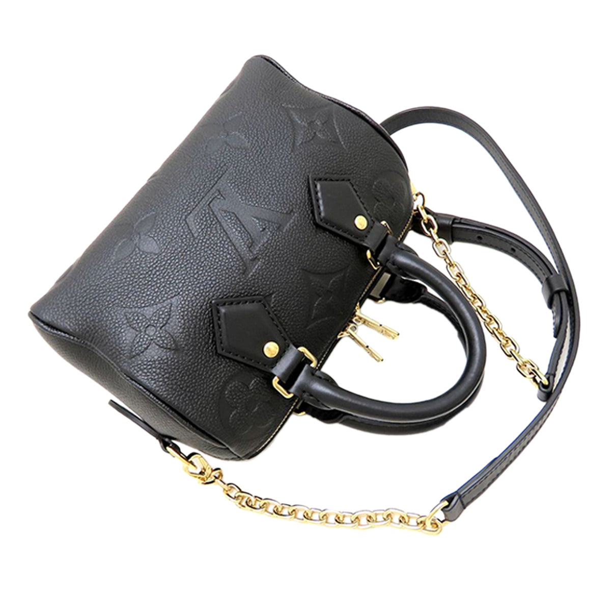 Louis Vuitton Monogram Giant Empreinte Speedy Bandouliere 20 — Black