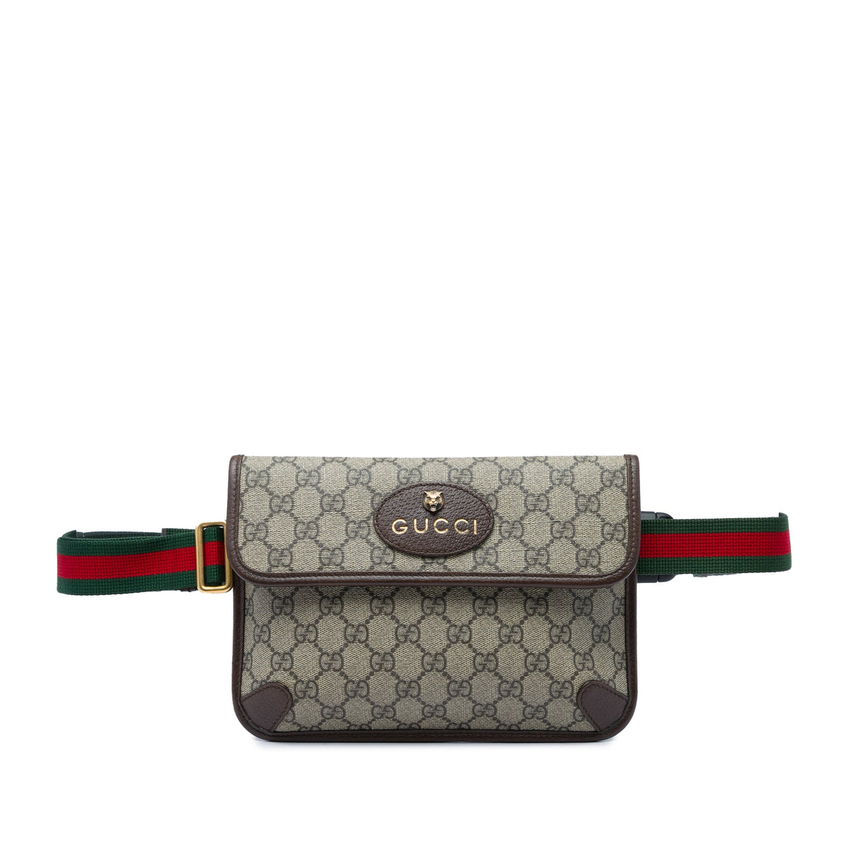Gucci GG Supreme Web Neo Vintage Belt Bag — Beige
