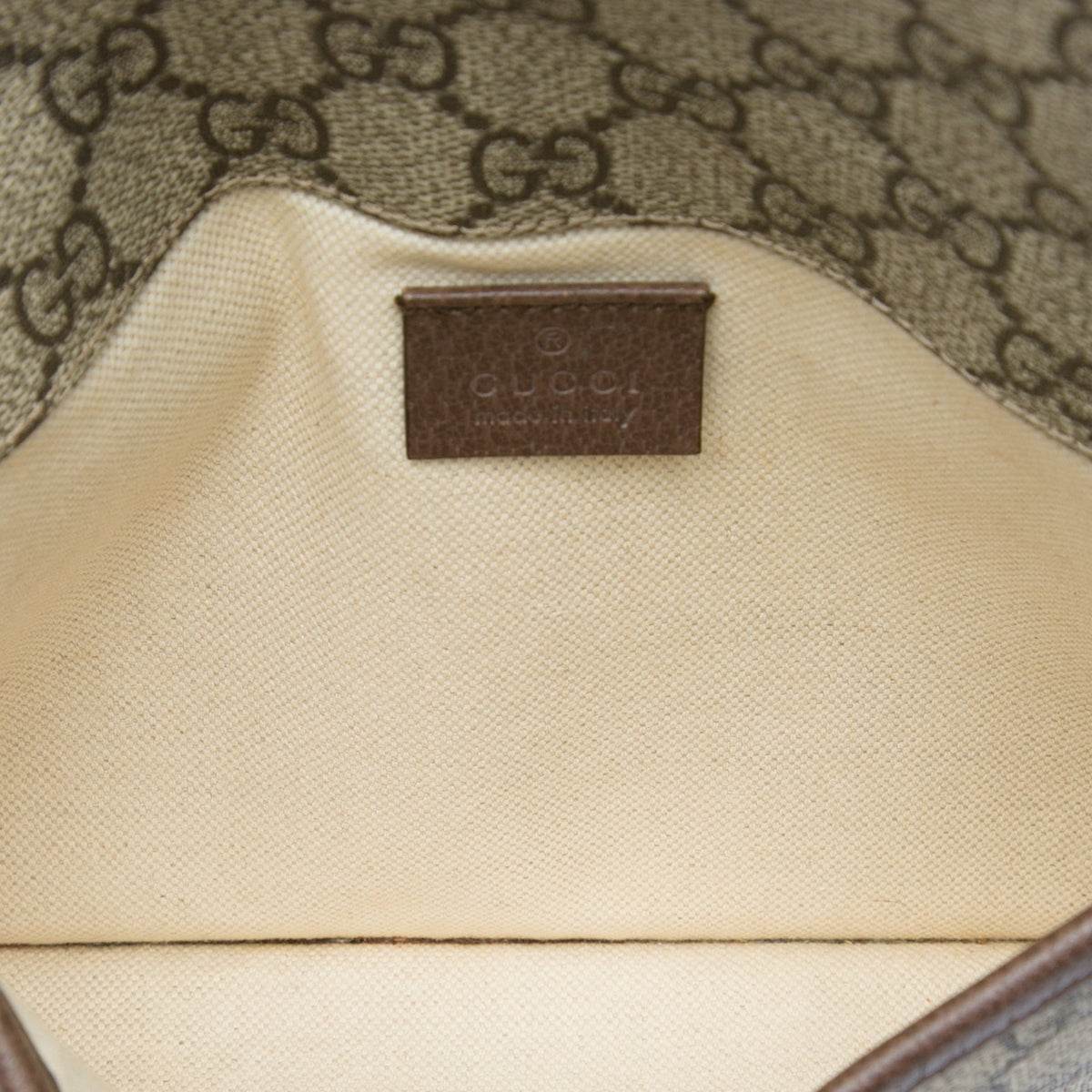 Gucci GG Supreme Web Neo Vintage Belt Bag — Beige