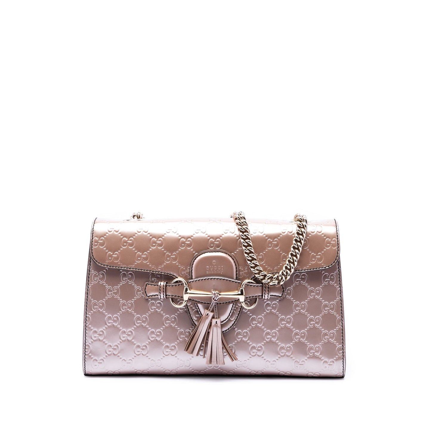 Gucci Medium Guccissima Patent Emily Shoulder Bag