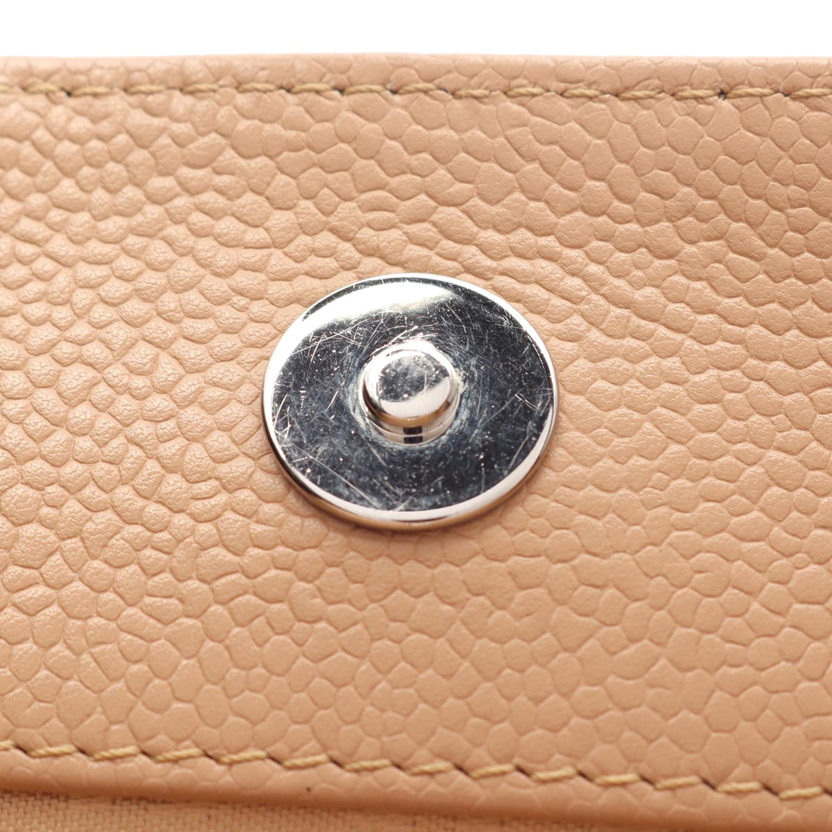 Chanel Caviar Leather Chocolate Bar Tote — Beige