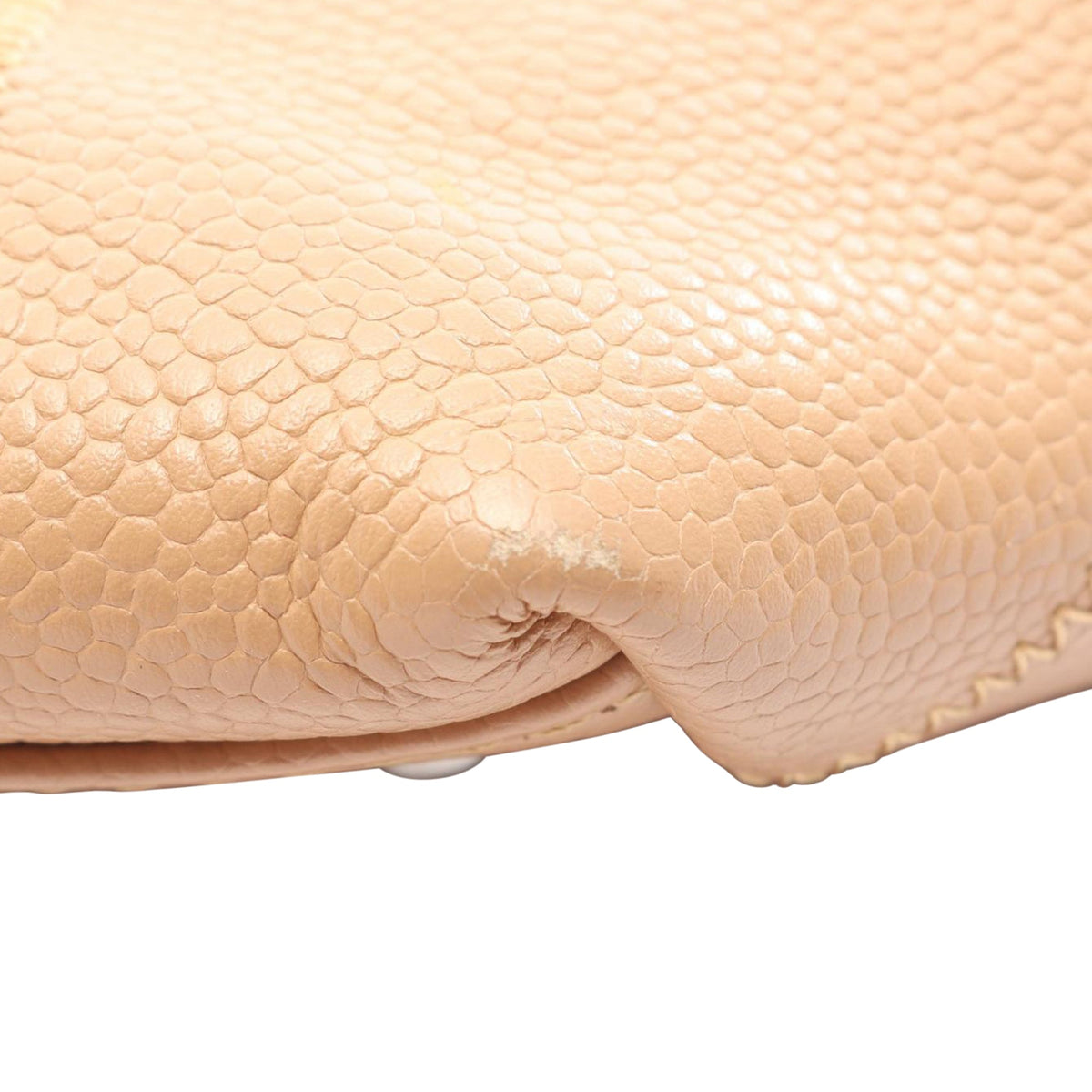 Chanel Caviar Leather Chocolate Bar Tote — Beige