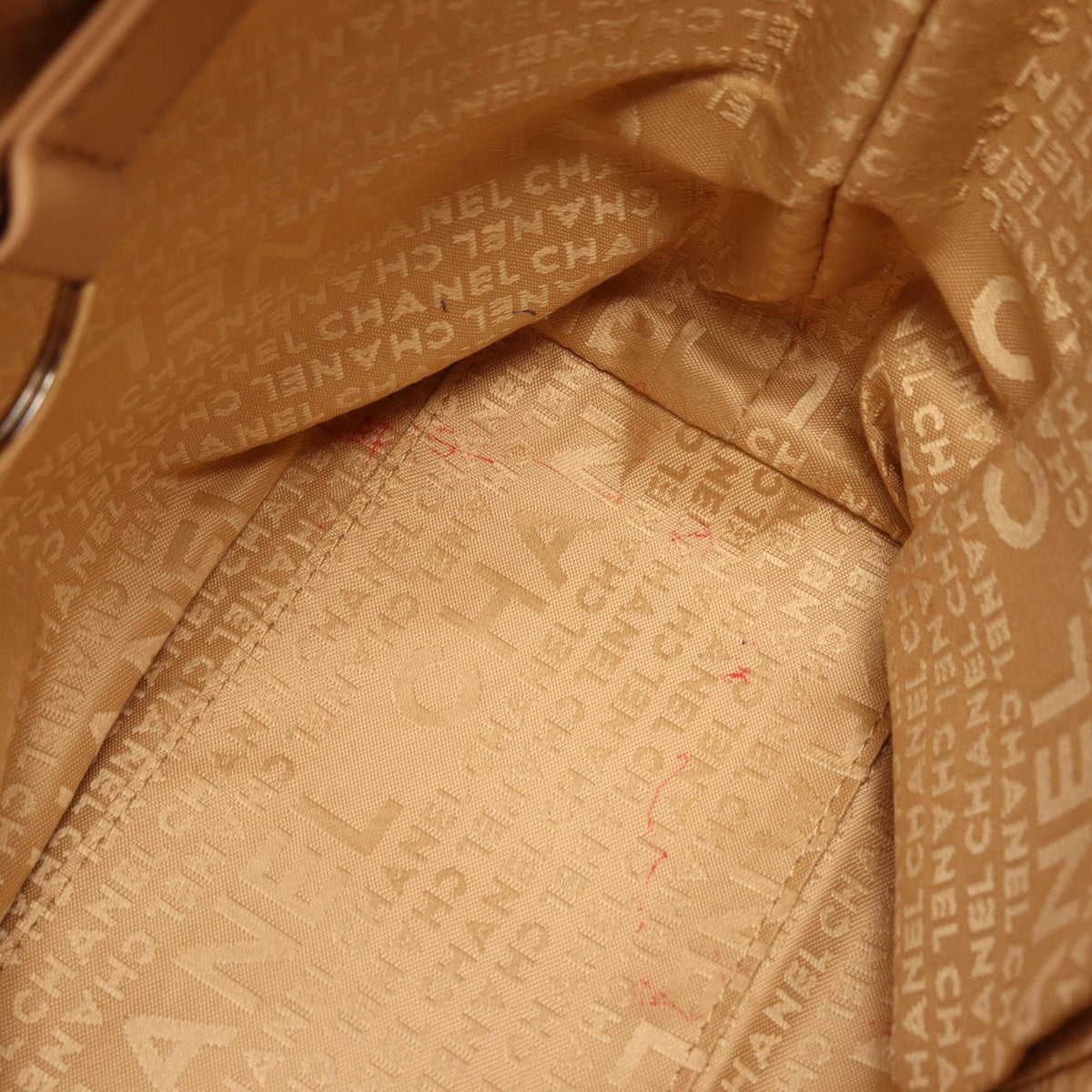 Chanel Caviar Leather Chocolate Bar Tote — Beige