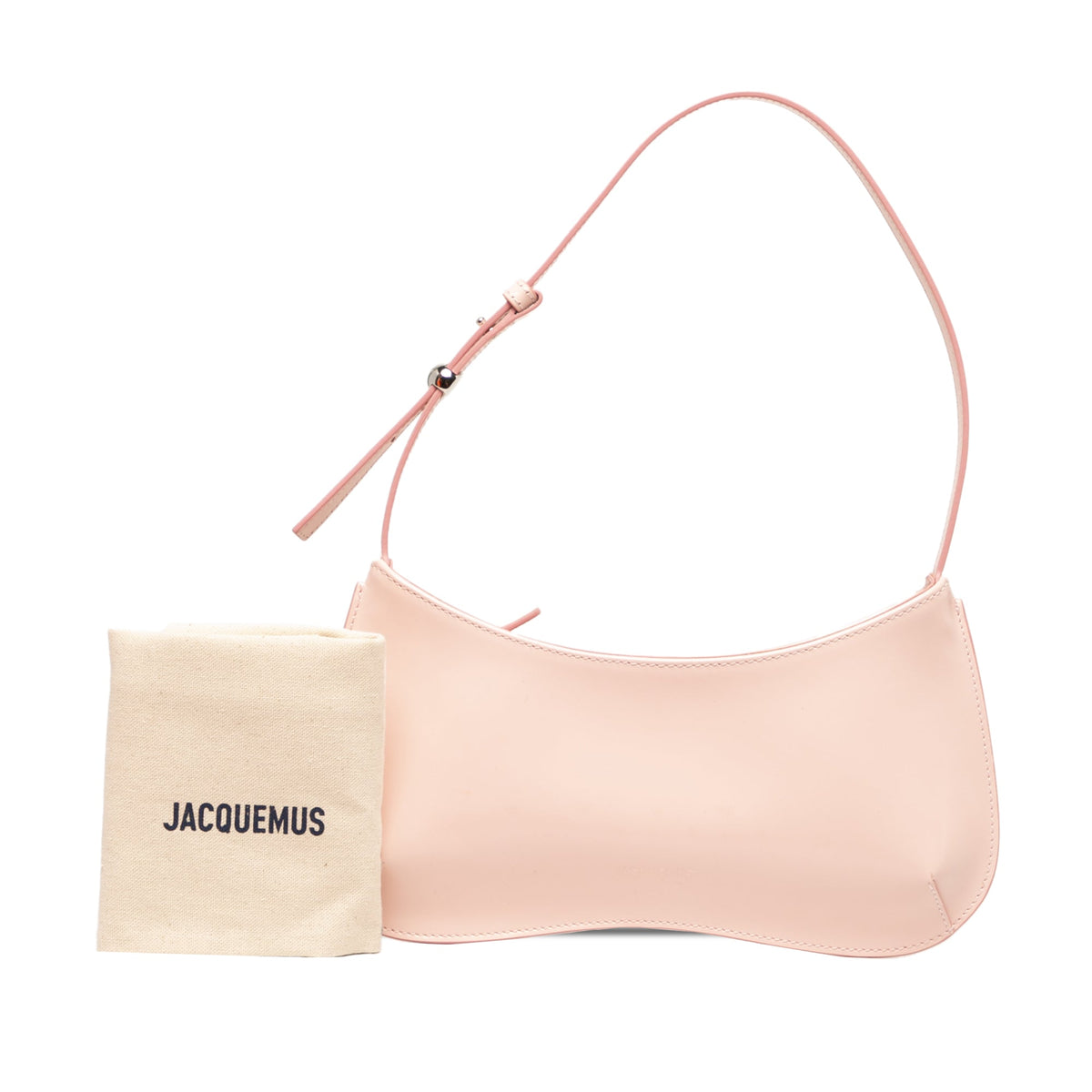 Jacquemus Smooth Calfskin Le Bisou Shoulder Bag — Pink