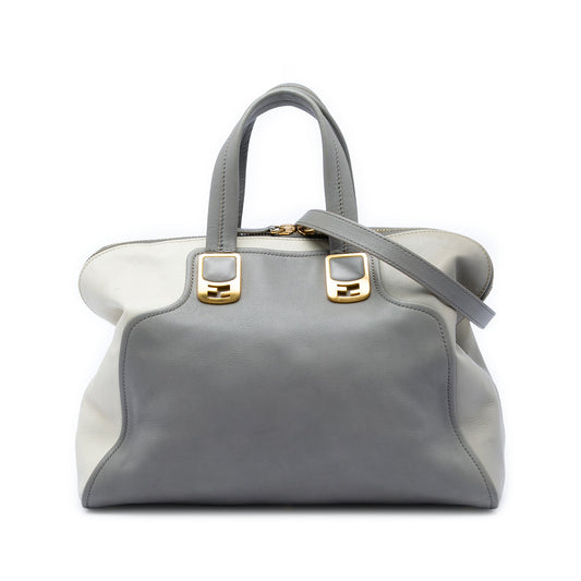 Fendi Large Leather Colorblock Chameleon Satchel
