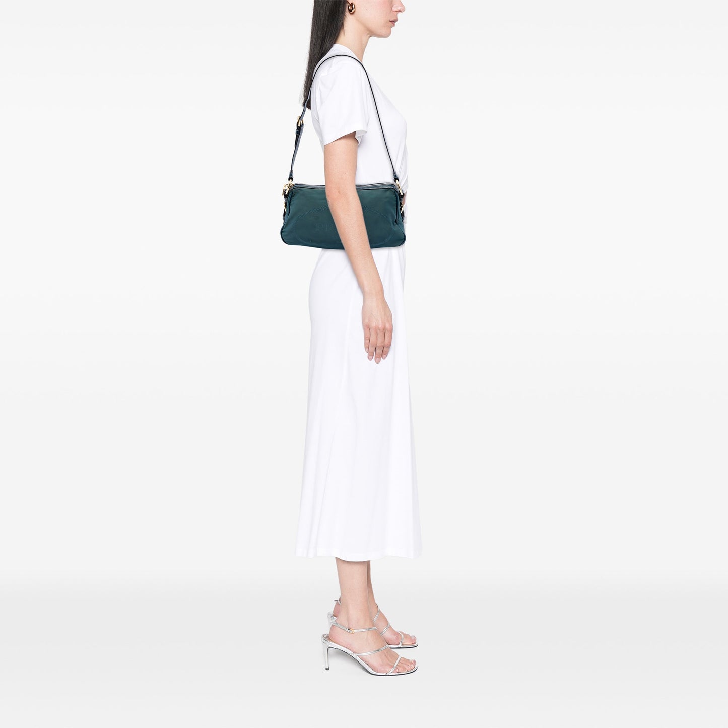 Prada Tessuto Canapa Logo Shoulder Bag