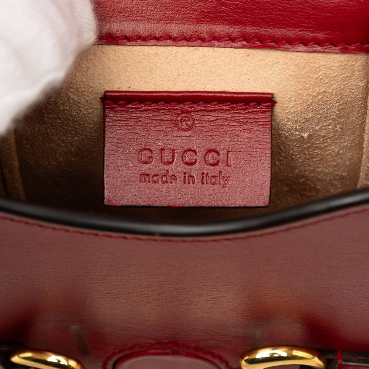 Gucci Mini Calfskin Horsebit 1955 Crossbody — Red