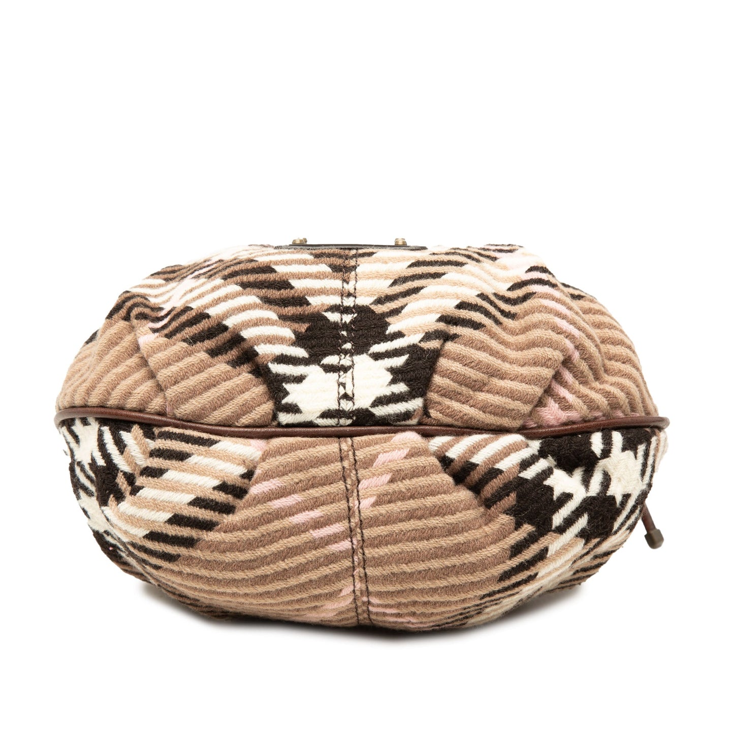 Burberry Supernova Check Wool Drawstring Crossbody