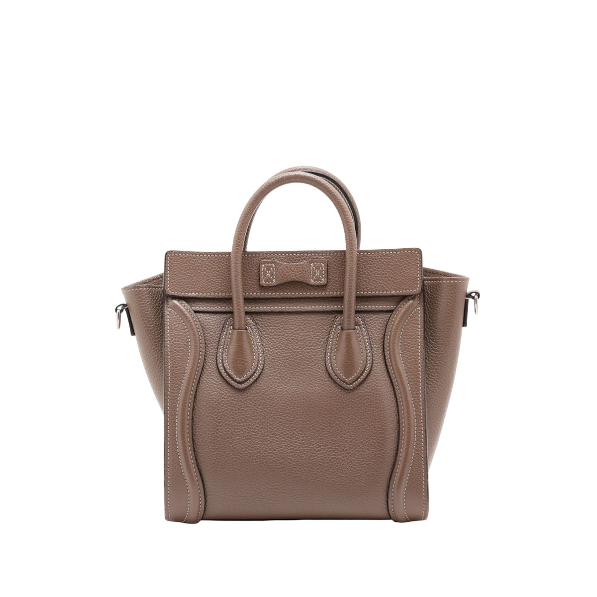 Celine Nano Leather Luggage Tote — Beige