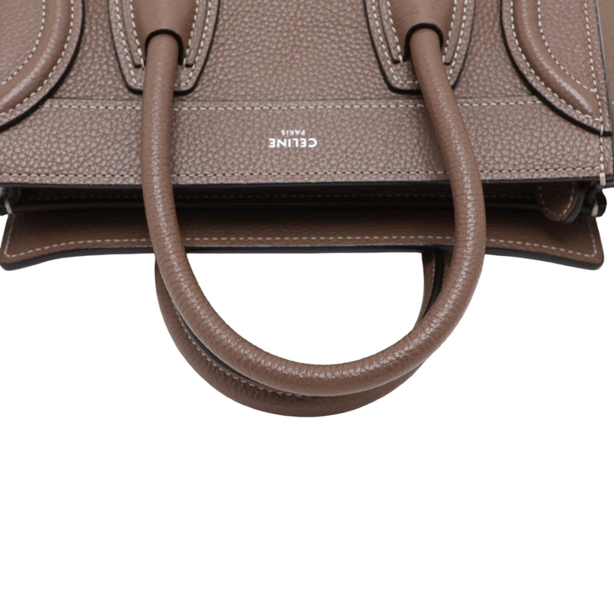 Celine Nano Leather Luggage Tote — Beige