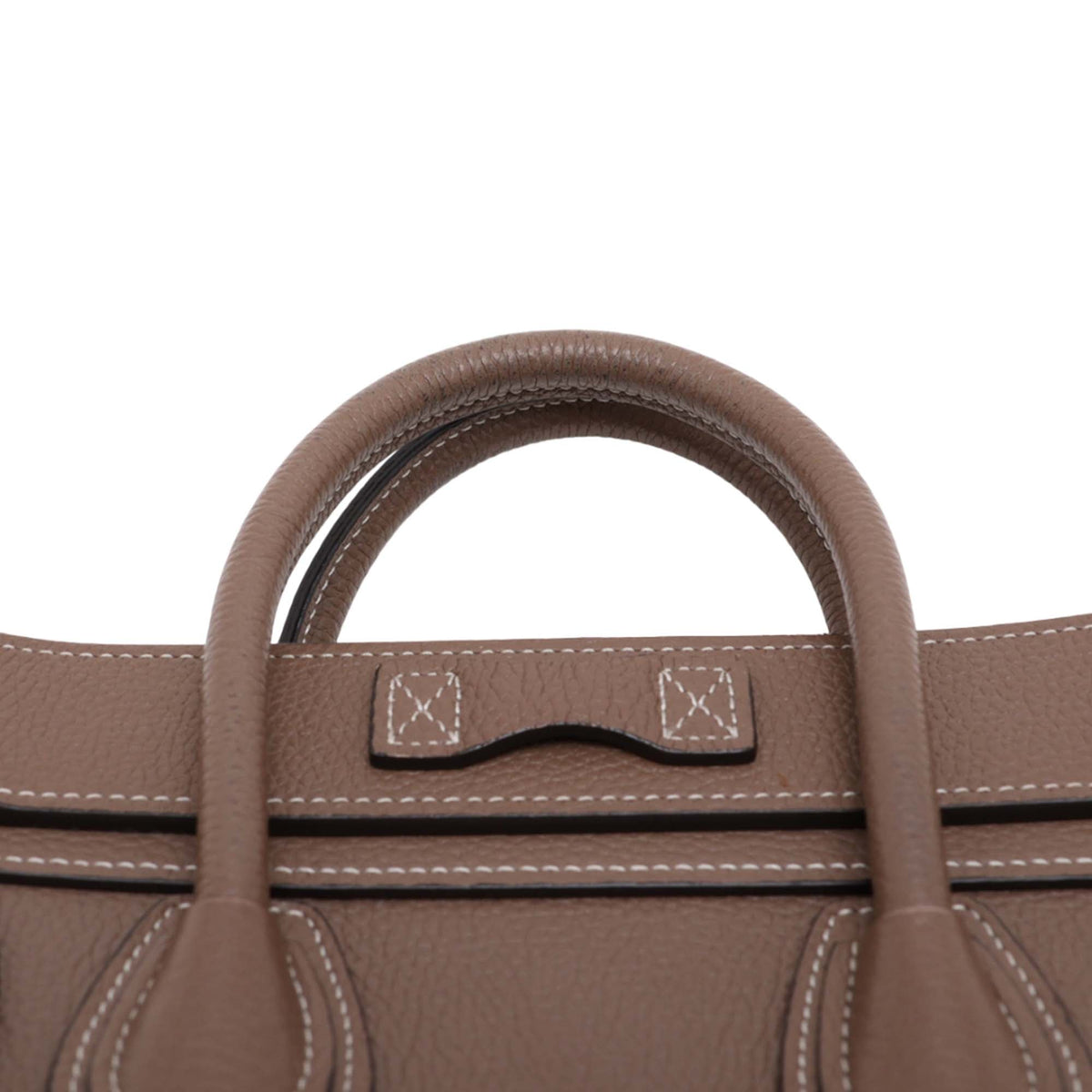 Celine Nano Leather Luggage Tote — Beige