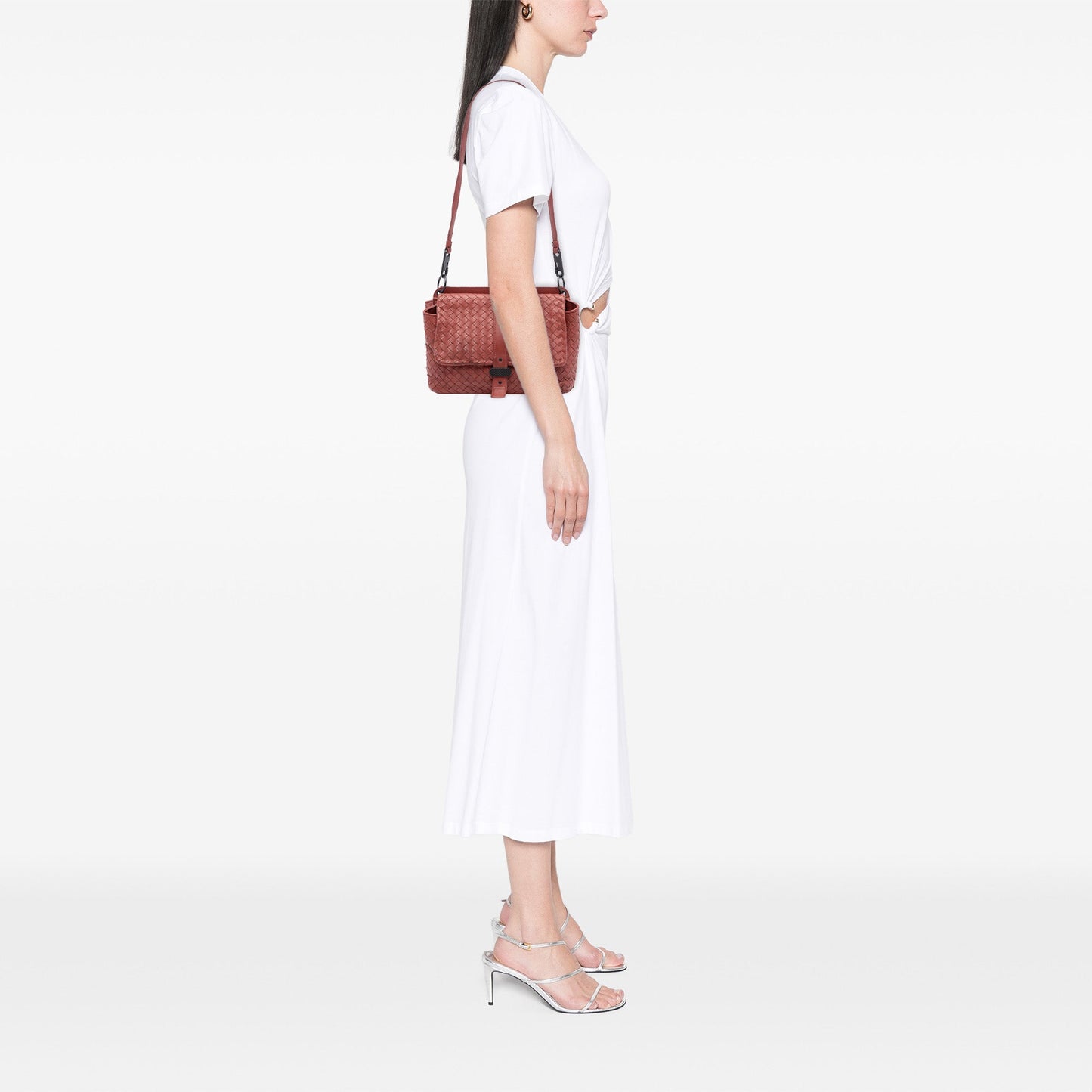 Bottega Veneta Nappa Intrecciato Double Sided Flap Messenger Bag