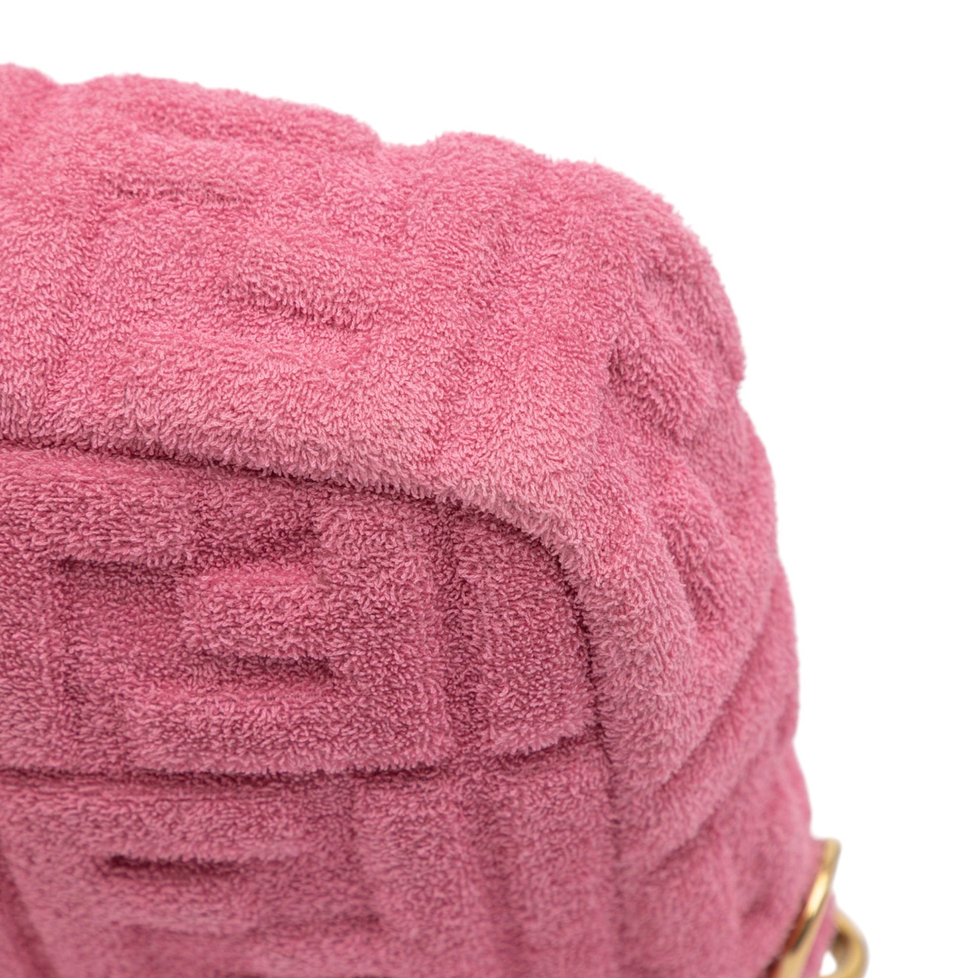 Fendi Zucca Embossed Terry Cloth Baguette Satchel