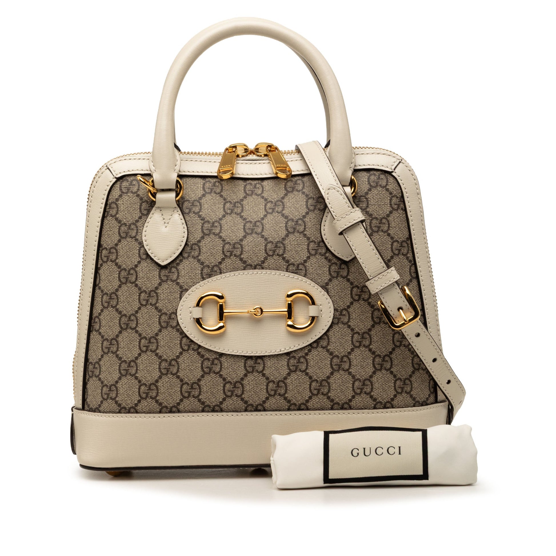Gucci Small GG Supreme Horsebit 1955 Satchel