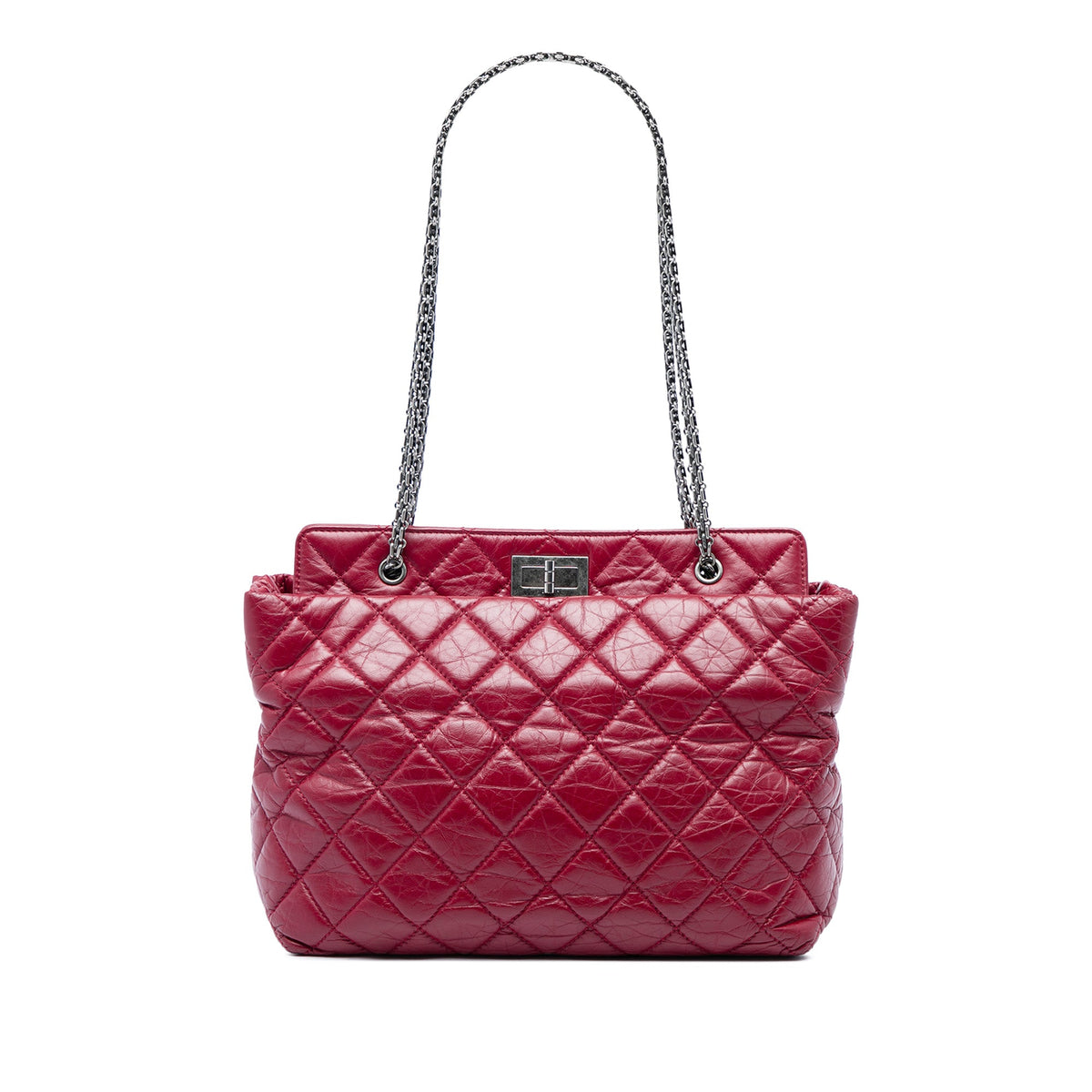 Chanel Quilted Aged Calfskin Reissue 2.55 Tote — Red