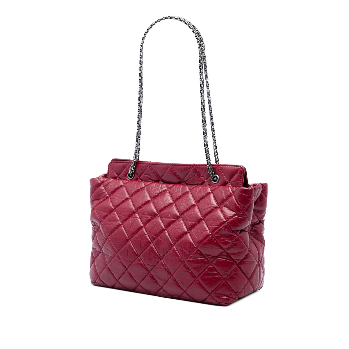 Chanel Quilted Aged Calfskin Reissue 2.55 Tote — Red