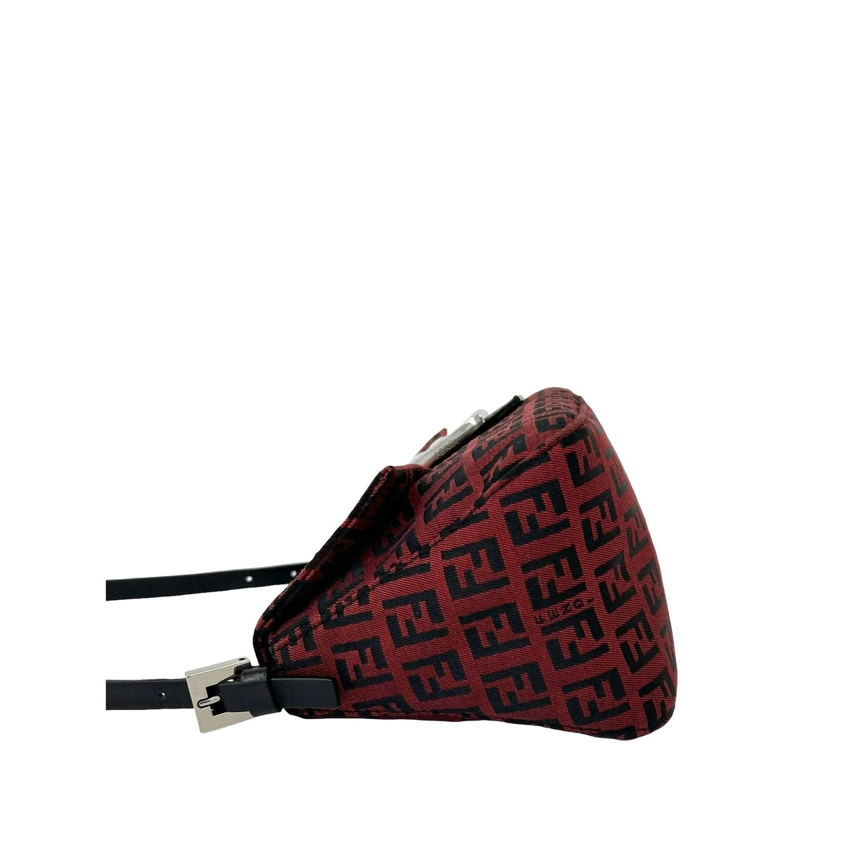 Fendi Mini Zucchino Canvas Baguette — Red