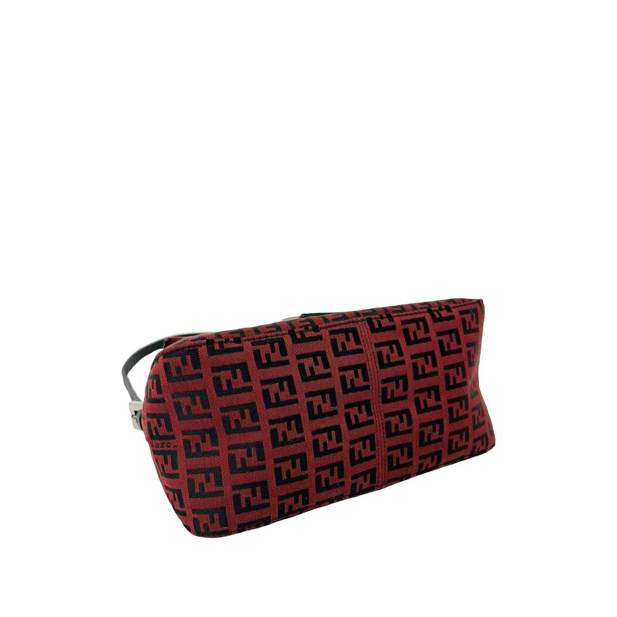 Fendi Mini Zucchino Canvas Baguette — Red