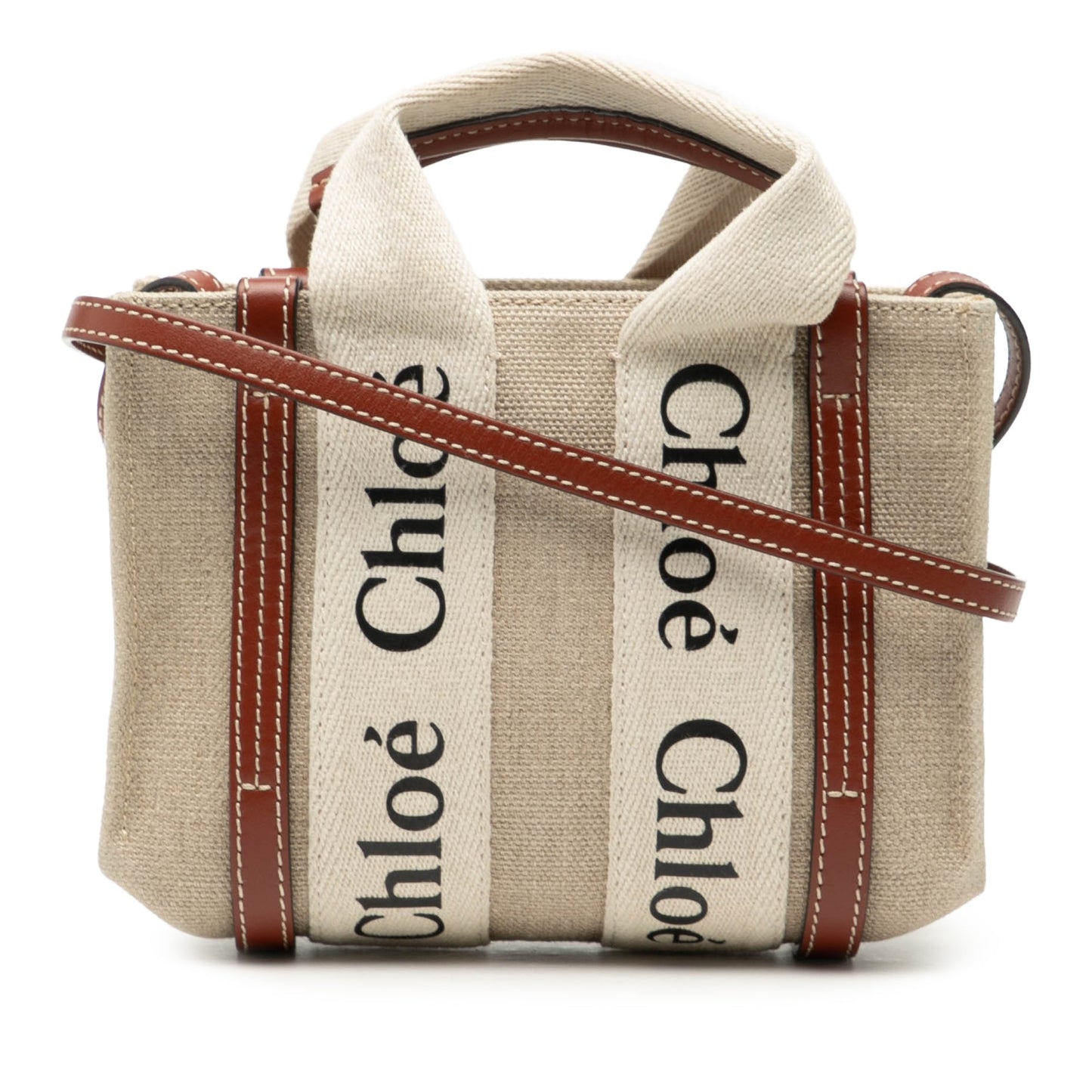 Chloé Mini Canvas Woody Satchel