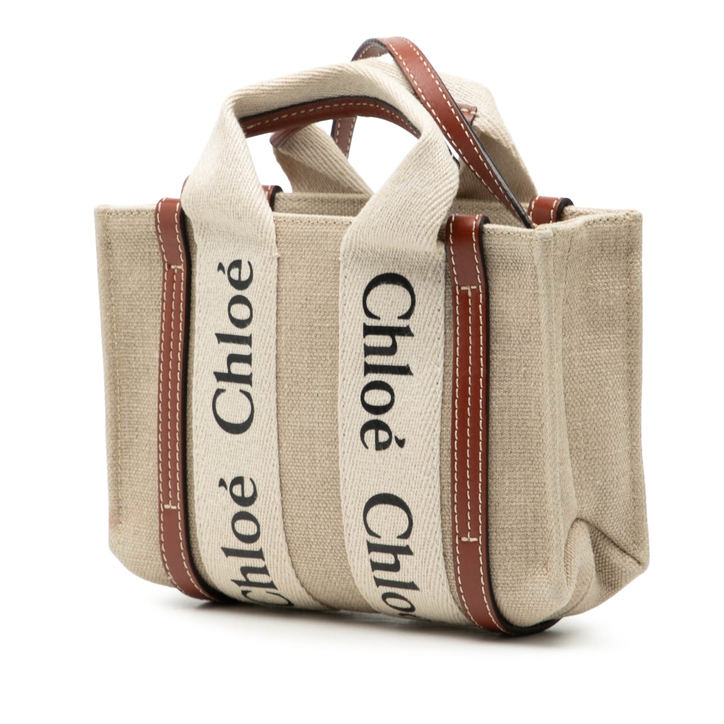 Chloé Mini Canvas Woody Satchel