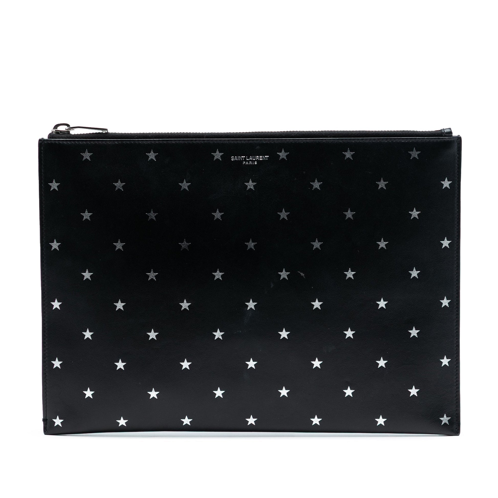 Saint Laurent Leather Star Clutch