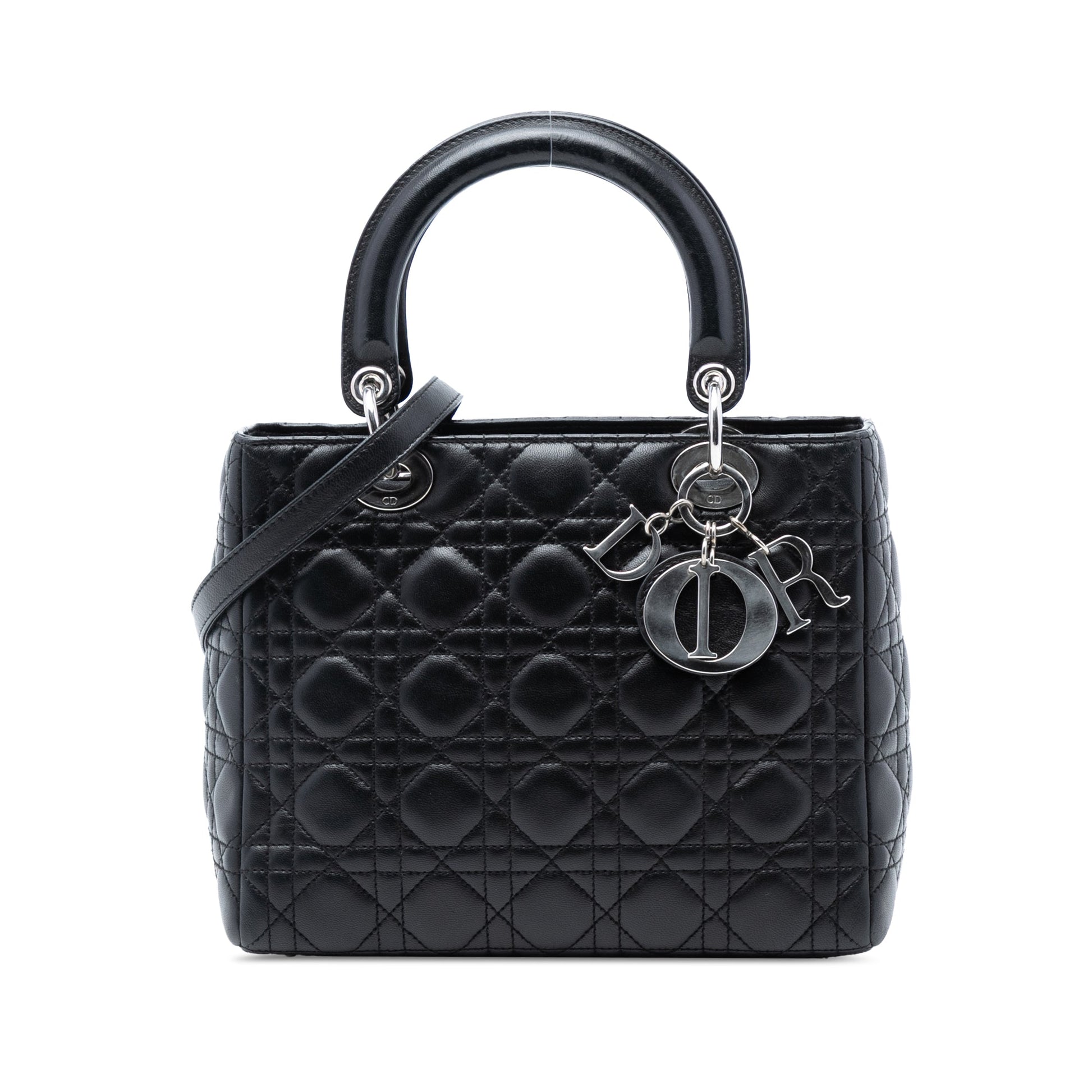 Dior Medium Lambskin Cannage Lady Dior