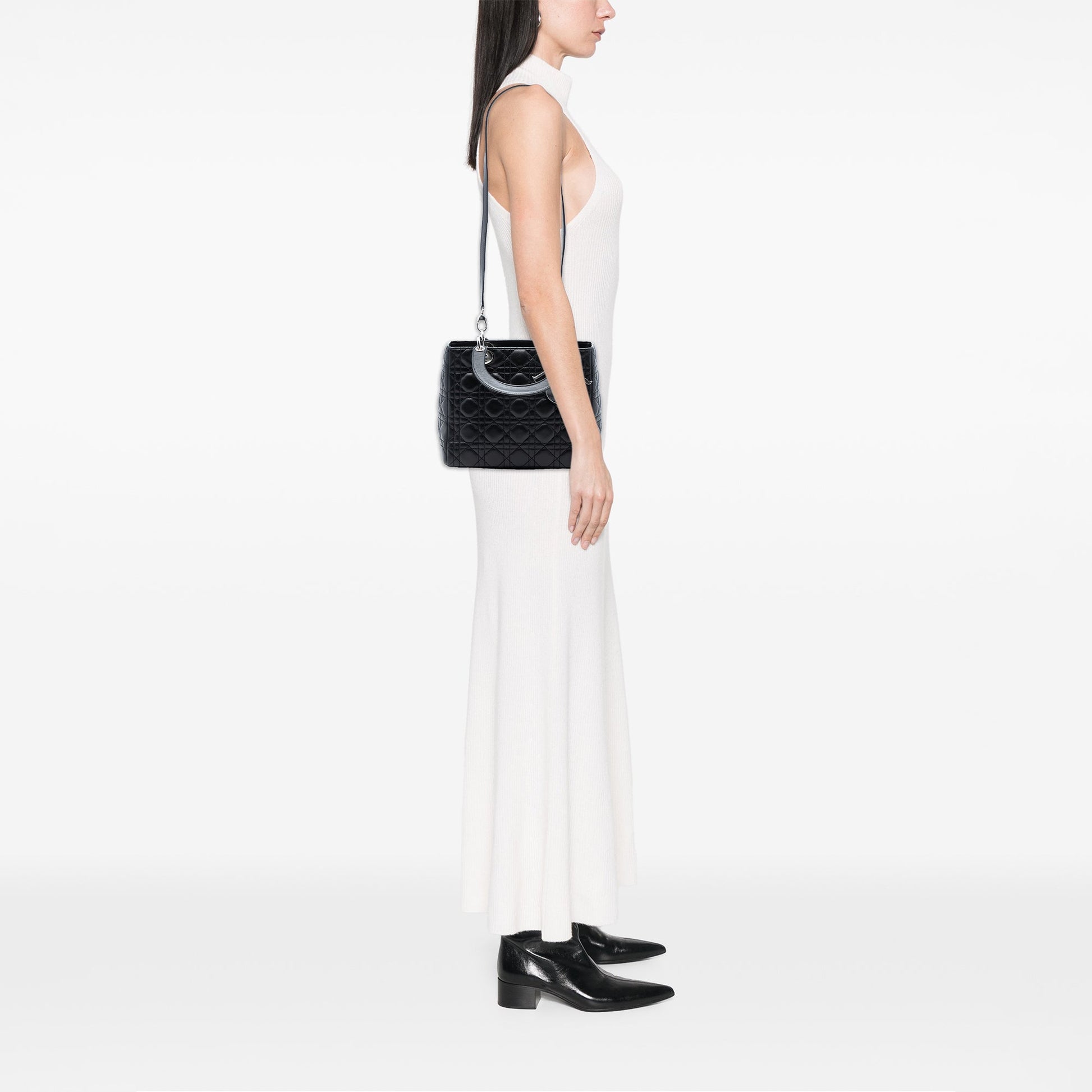 Dior Medium Lambskin Cannage Lady Dior