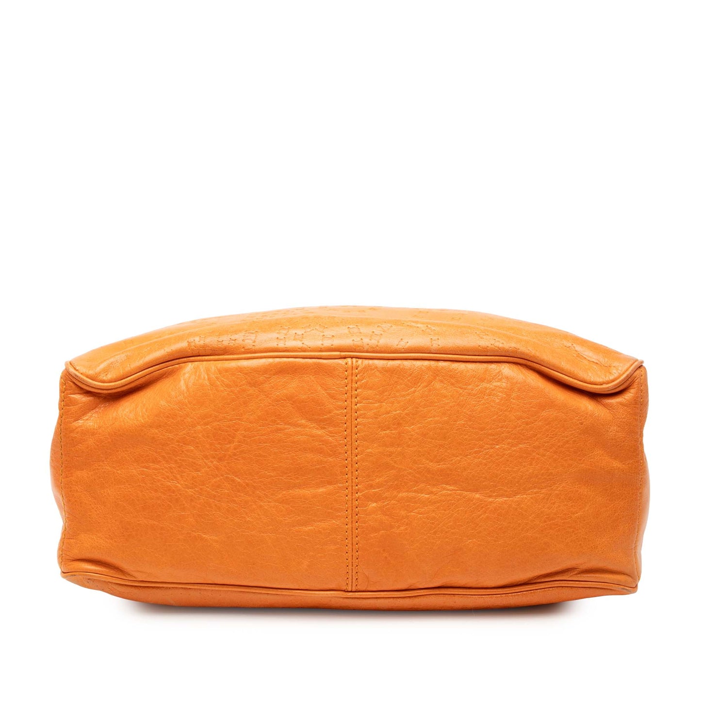 Celine Spiraling Macadam Embossed Leather Boogie Handbag