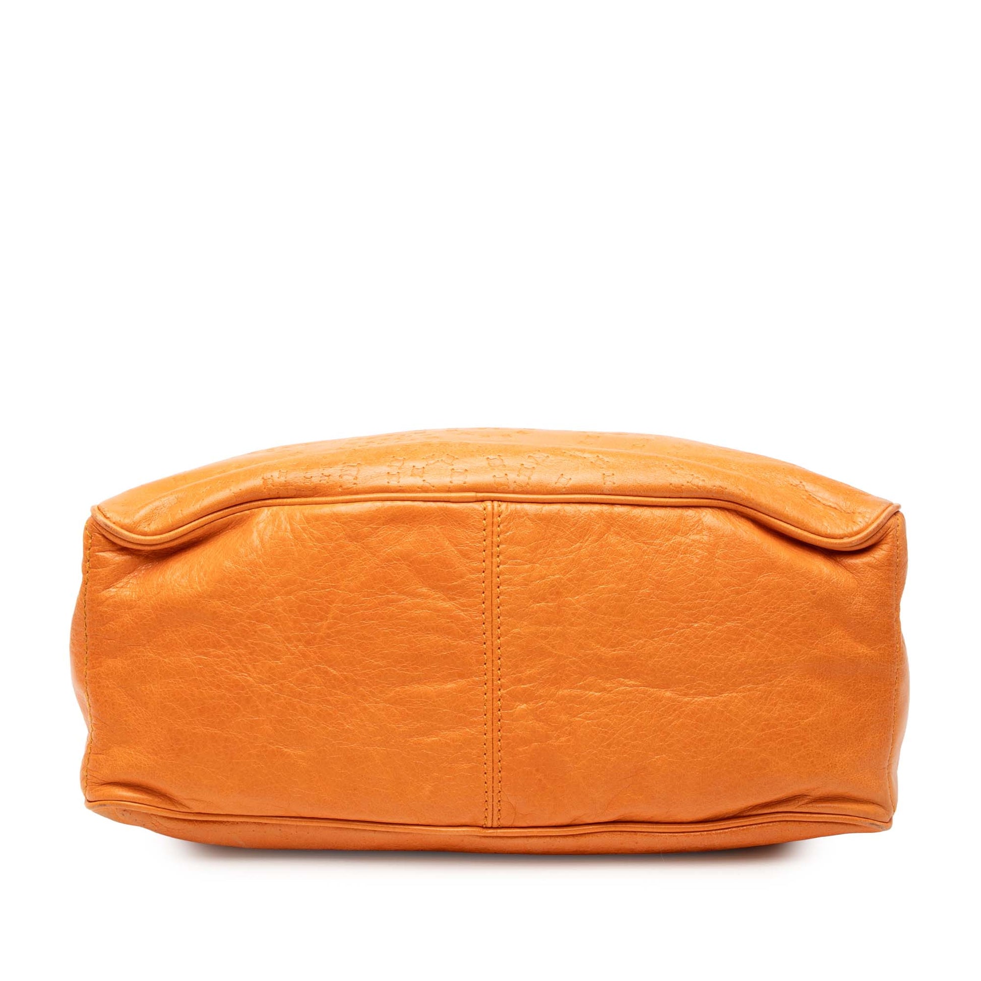 Celine Spiraling Macadam Embossed Leather Boogie Handbag