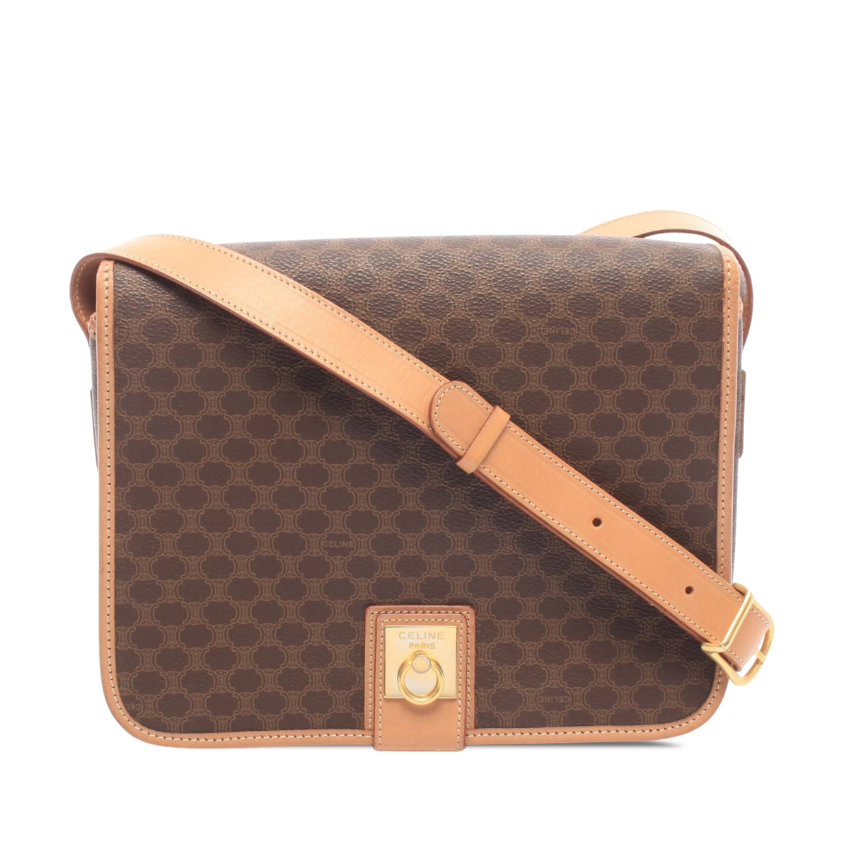 Celine Macadam Crossbody Bag — Brown