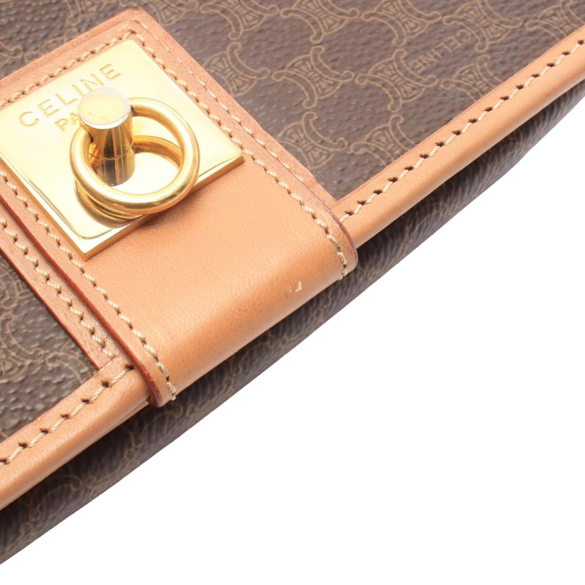Celine Macadam Crossbody Bag — Brown