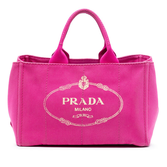 Prada Canvas Canapa Logo Satchel