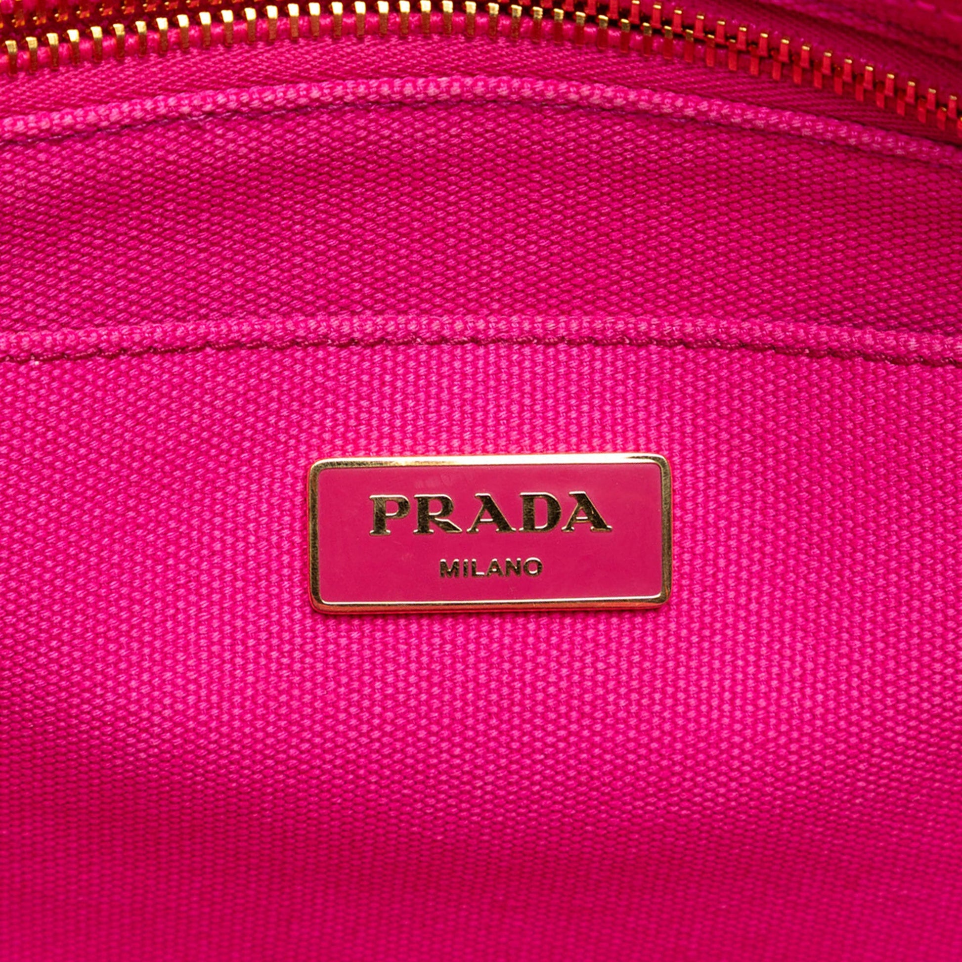 Prada Canvas Canapa Logo Satchel
