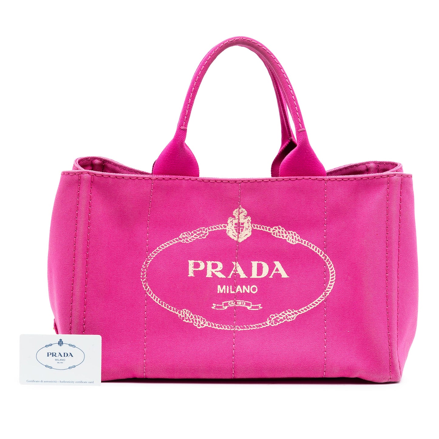 Prada Canvas Canapa Logo Satchel