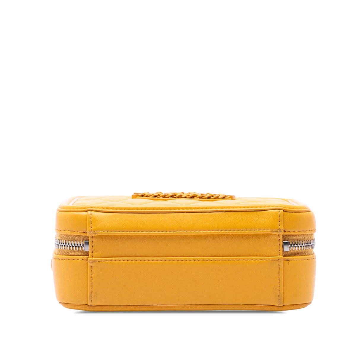 Chanel Small Lambskin CC Filigree Incognito Vanity Case — Yellow