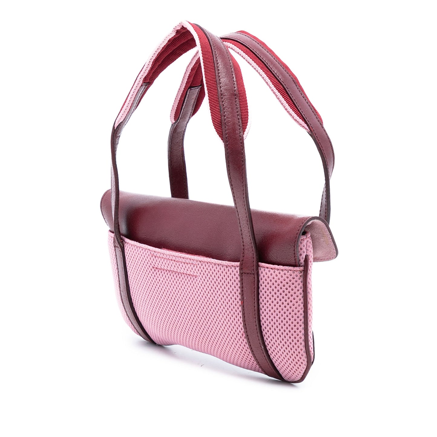 Miu Miu Leather Trimmed Mesh Handbag