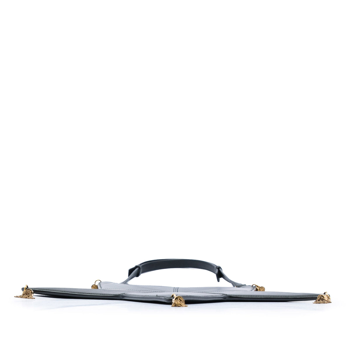 Saint Laurent Leather Astro Star Tassel Shoulder Bag — Black