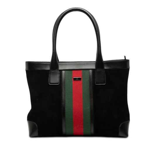 Gucci Suede Web Tote