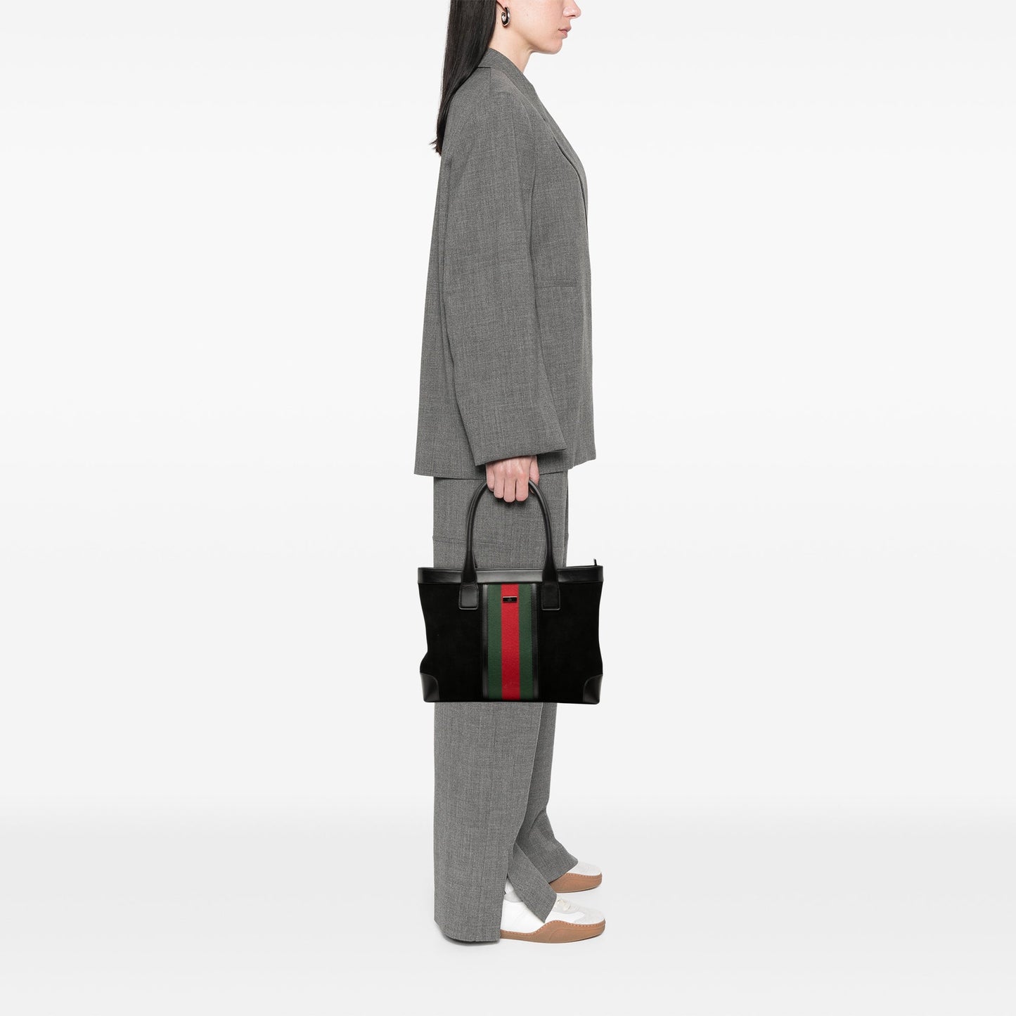 Gucci Suede Web Tote