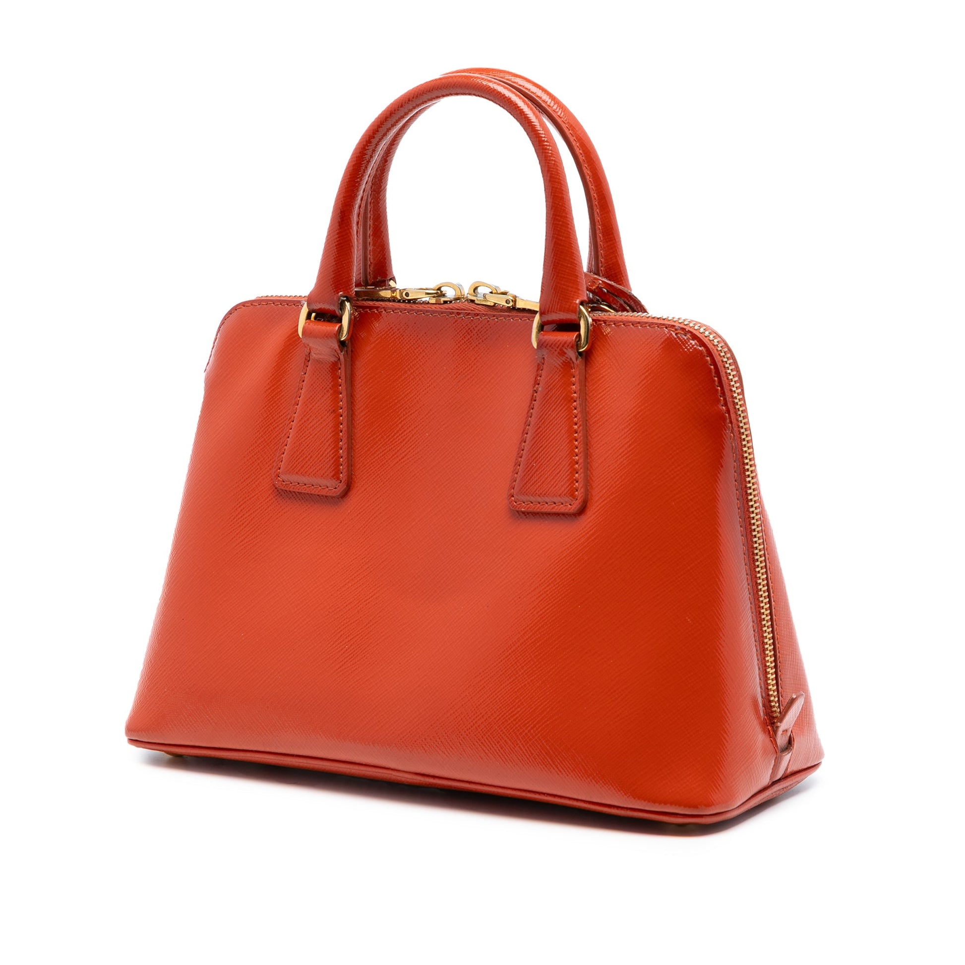 Prada Small Saffiano Vernice Promenade Satchel
