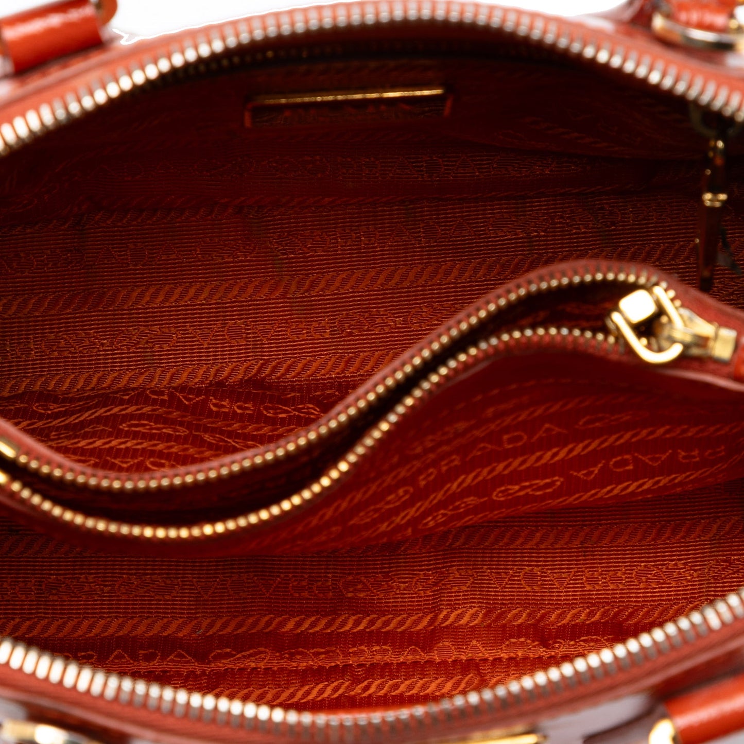 Prada Small Saffiano Vernice Promenade Satchel