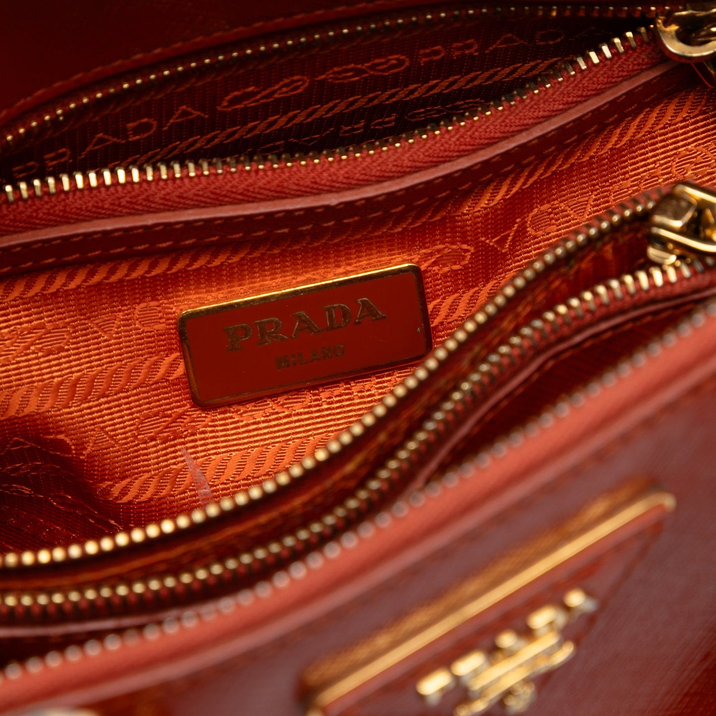 Prada Small Saffiano Vernice Promenade Satchel