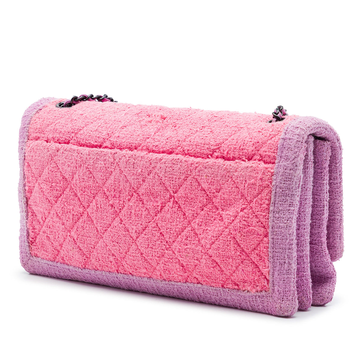 Chanel CC Quilted Tweed Accordion Flap
