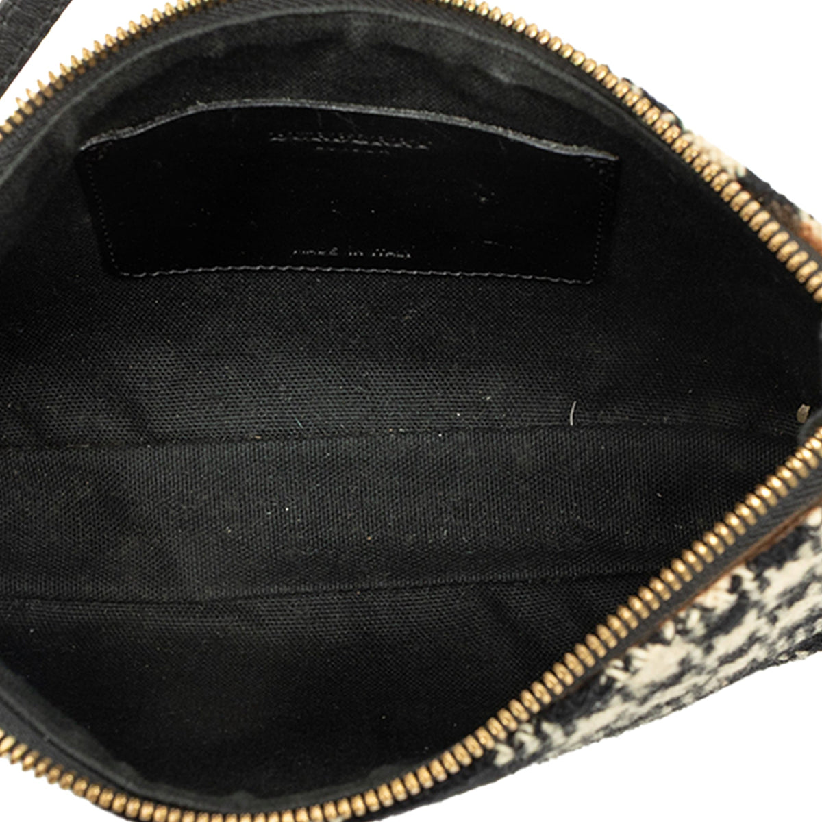 Burberry Nova Check Wool Shoulder Bag — Black