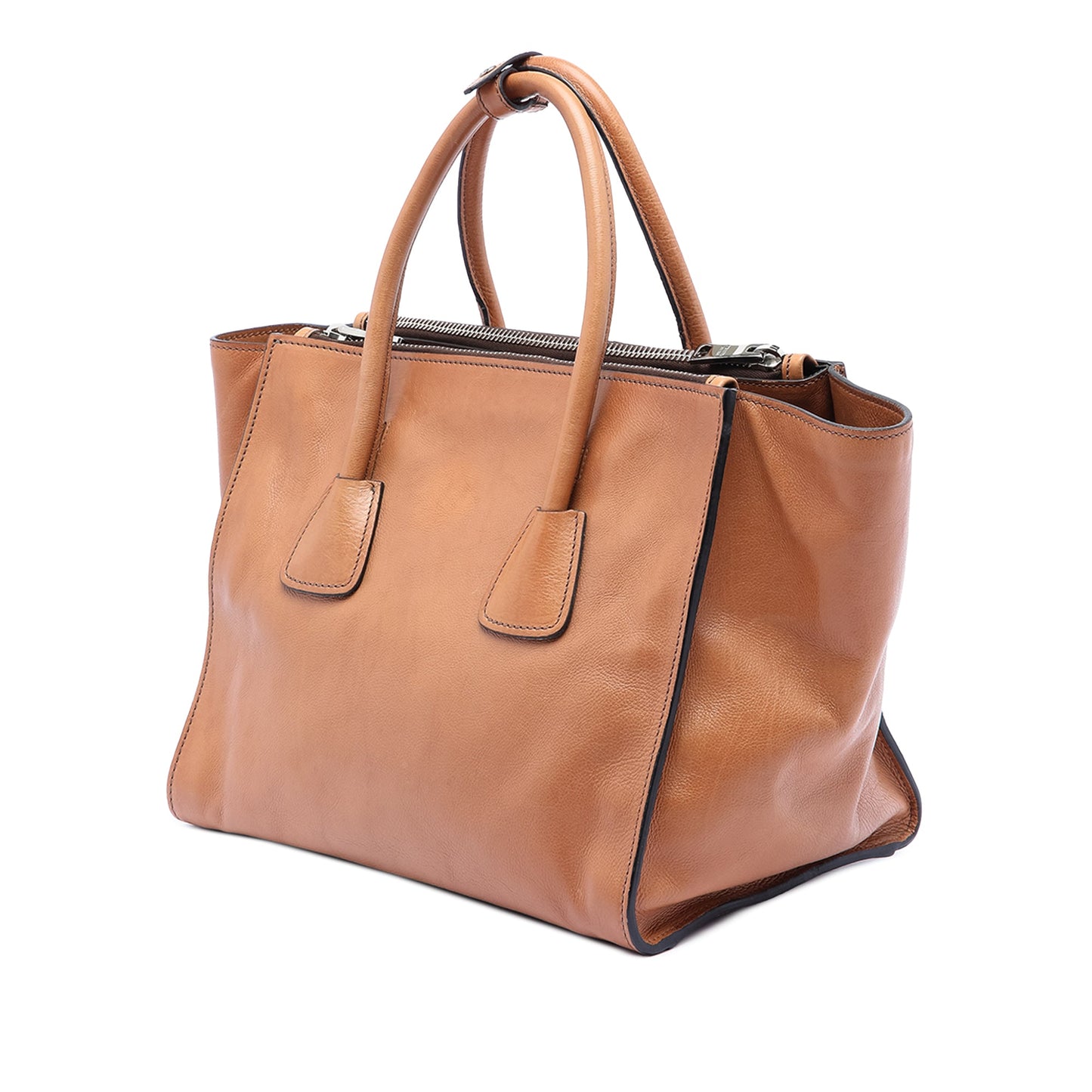 Prada Glace Calf Twin Pocket Satchel