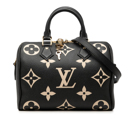 Louis Vuitton Bicolor Monogram Empreinte Giant Speedy Bandouliere 25