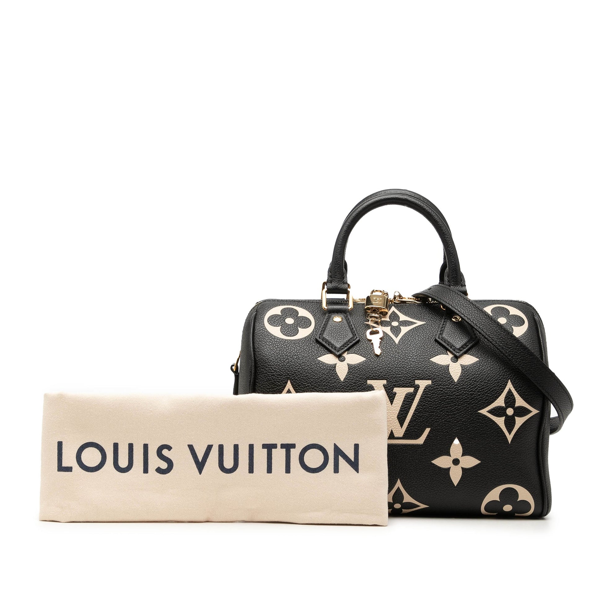 Louis Vuitton Bicolor Monogram Empreinte Giant Speedy Bandouliere 25